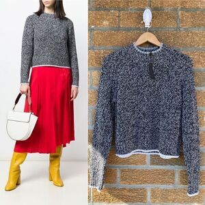 RAG & BONE SPECKLED KNIT JUMPER WHITE/BLACK | RAG & BONE WOMENS KNITWEAR LARGE